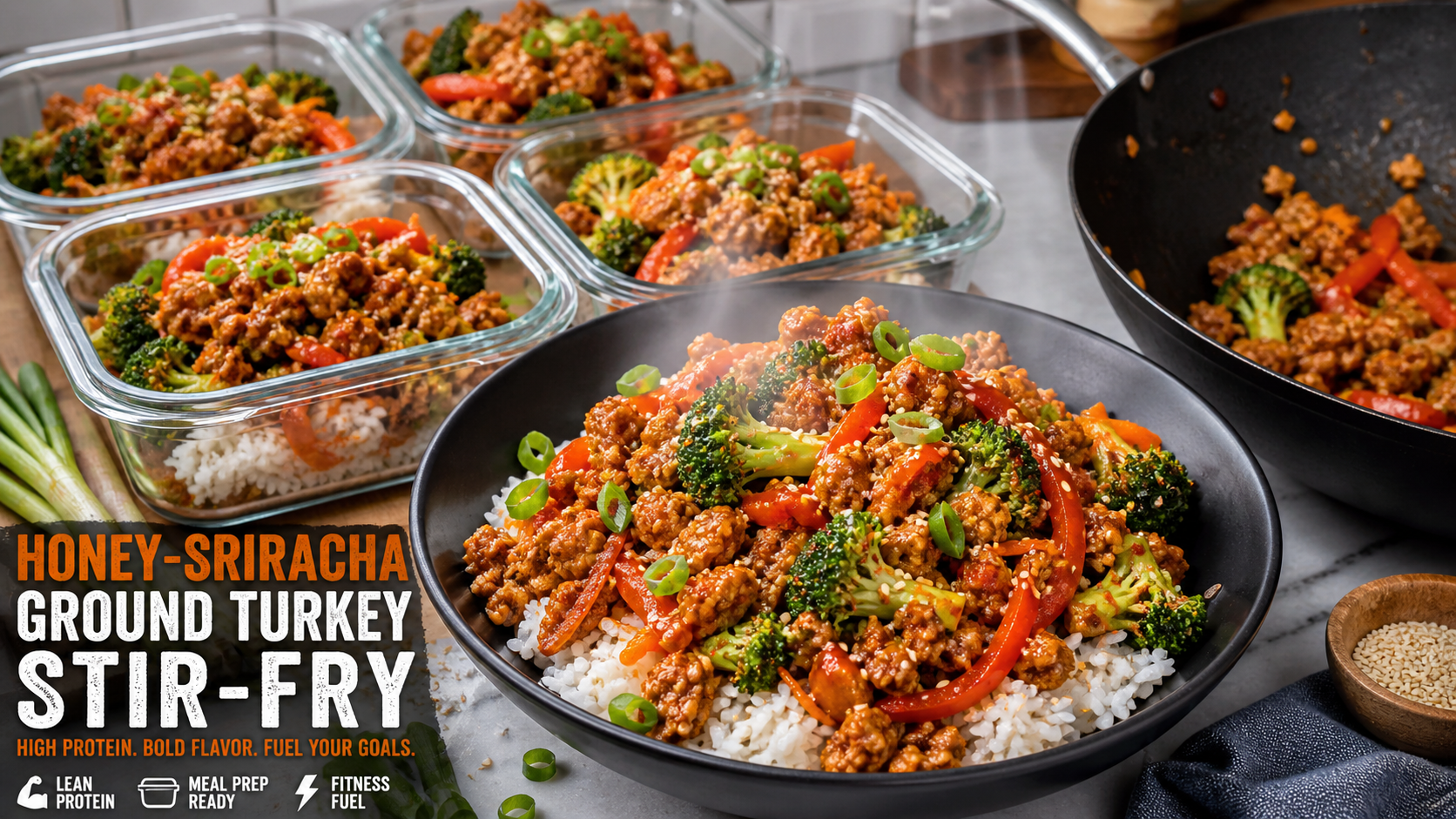 Honey-Sriracha Ground Turkey Stir-Fry